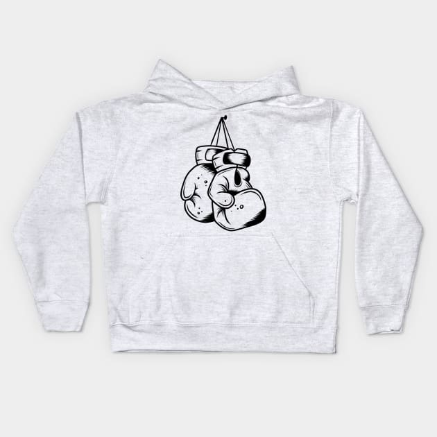 Boxing gloves Kids Hoodie by Adorline